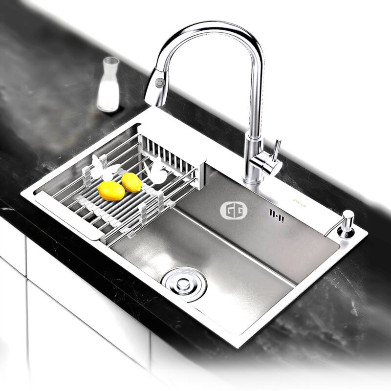 White Glass Kitchen Sink